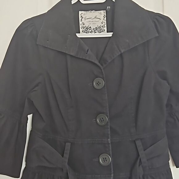 Guess Women's Cotton Blazer With Bell Sleeves Medium Black - Picture 7 of 16